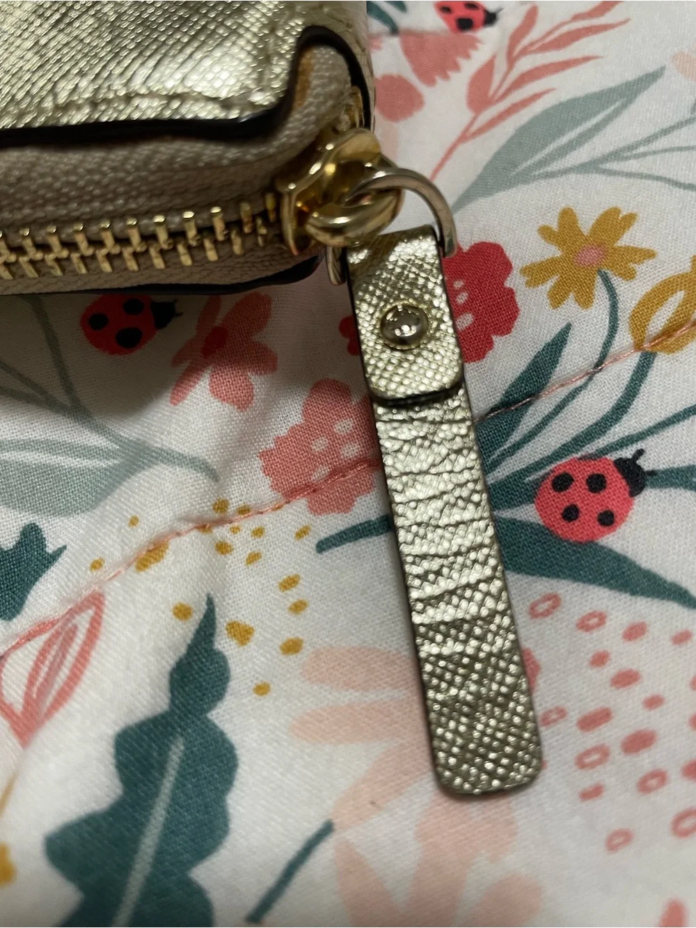 Gold Saffiano Zip-Around Wallet - Women Bags